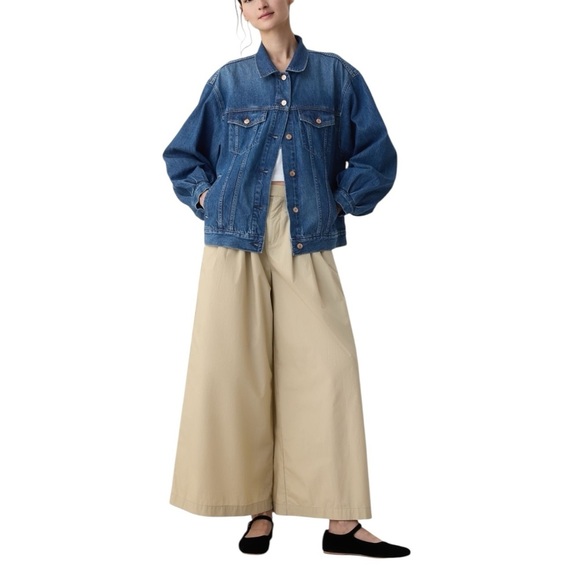 Gap × Doen DÔEN High Rise Khaki Trousers NWT Size 6 - Picture 1 of 10